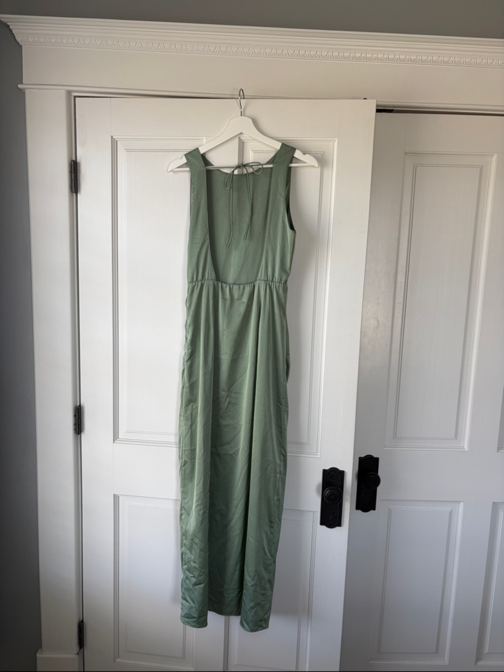 Abercrombie & Fitch Sage Green Twist-Front Maxi Dress - Picture 6 of 7